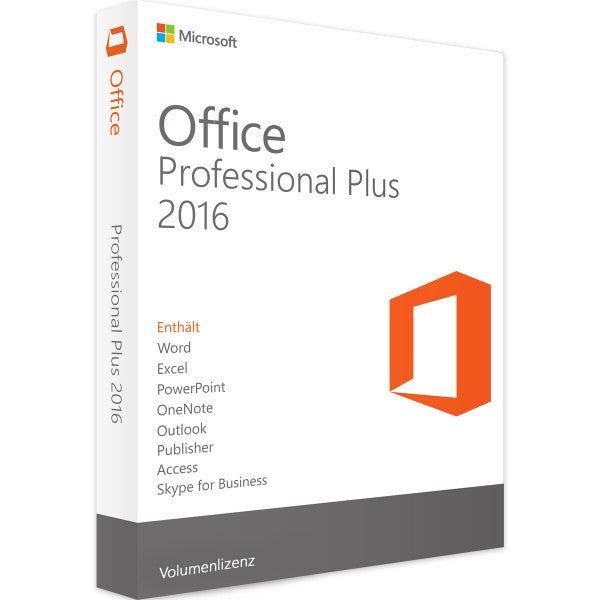 Microsoft Office 2016 Professional Plus | für Windows - Volumenlizenz