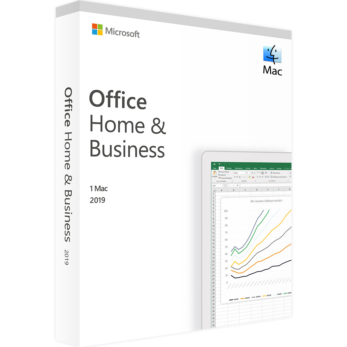 Microsoft Office 2019 Home & Business | für Mac I Produktschlüssel