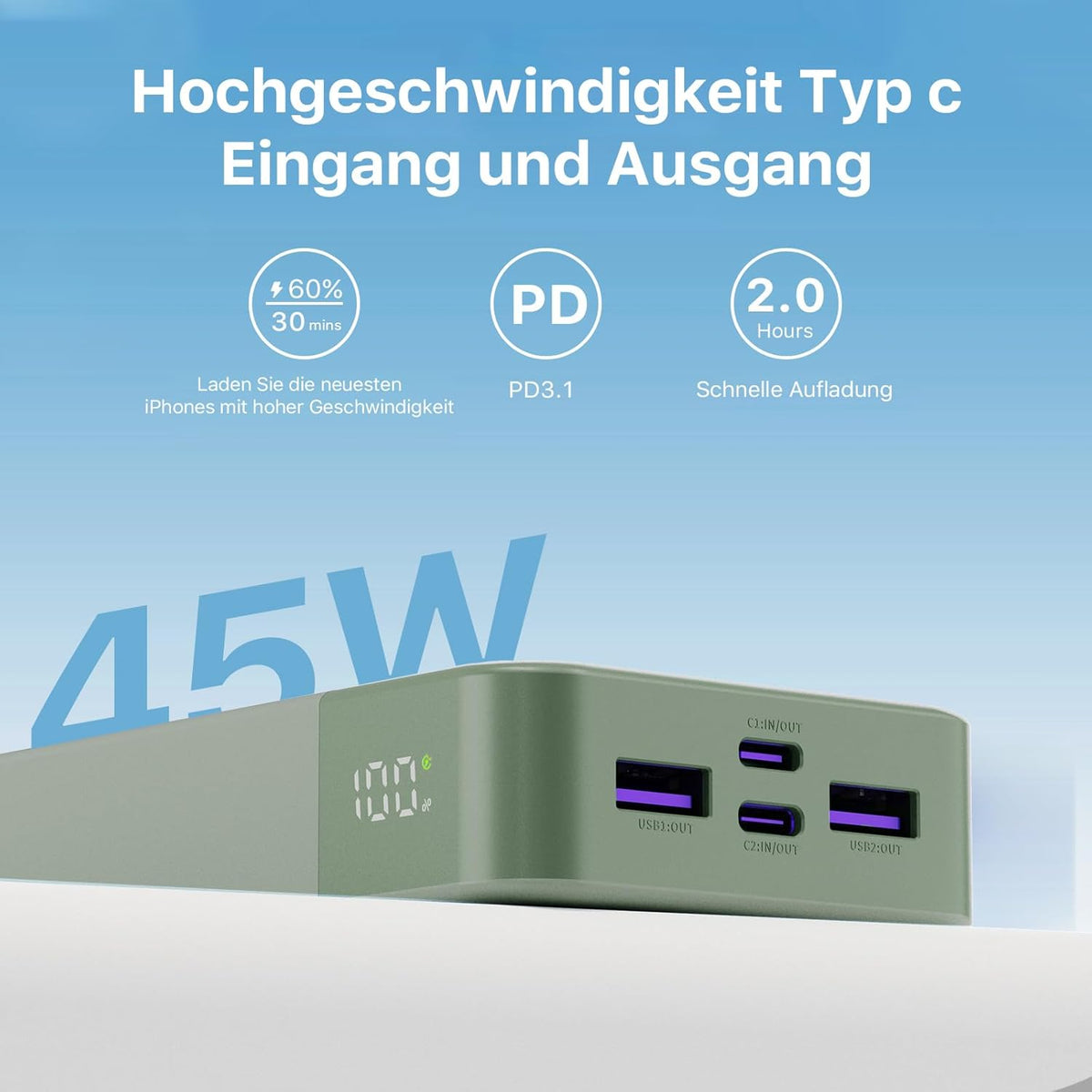 Lade bis zu 4 Geräte gleichzeitig