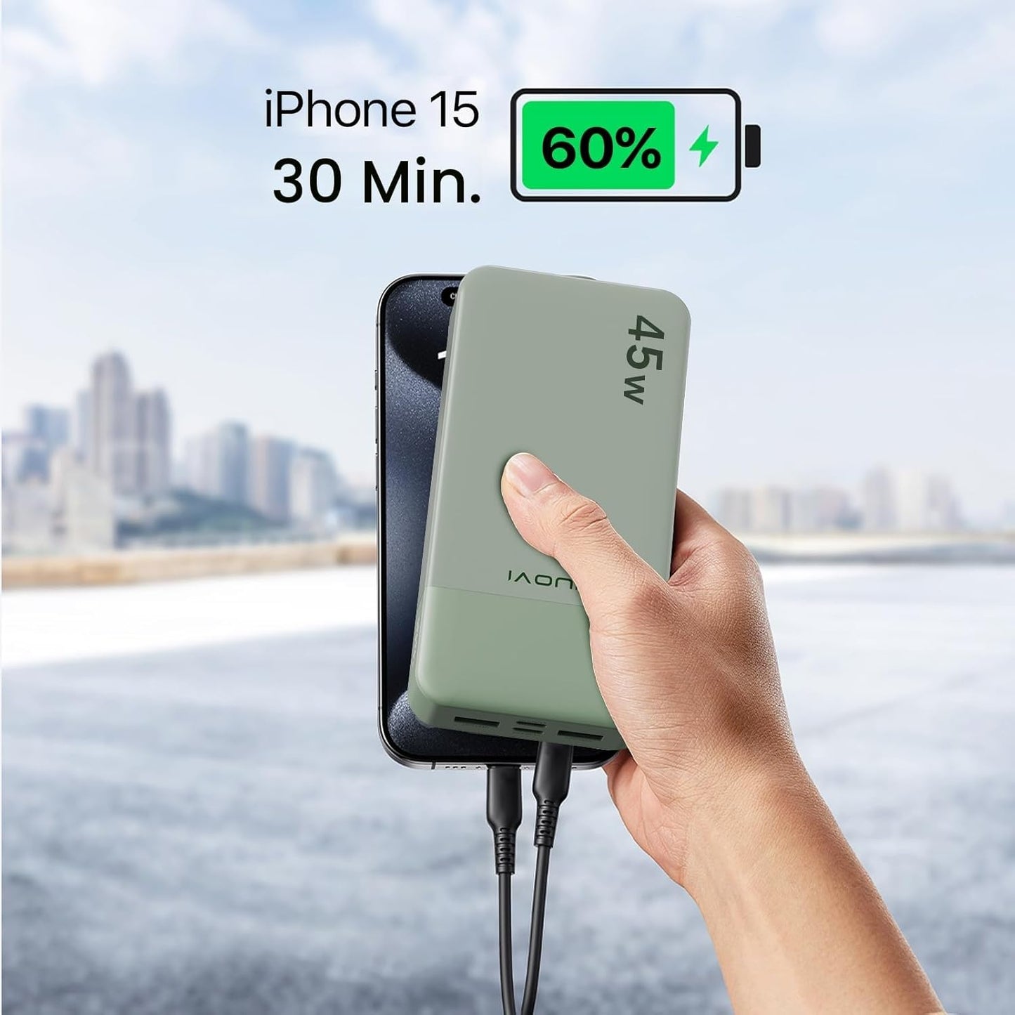 Powerbank mit 20.000 mAh(45W) - JUOVI J2621